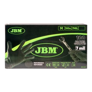 Boîte De Gants Noirs En Nitrile T:M 7,0MIL (100 Gants) Texture Diamant