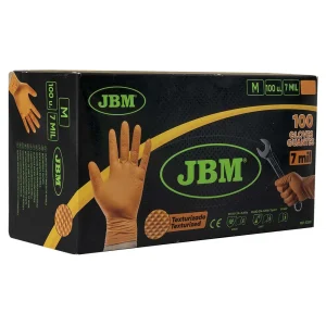 Gants Orange En Nitrile, Épaisseur De 7,0 MIL, Taille : M Texture Diamant