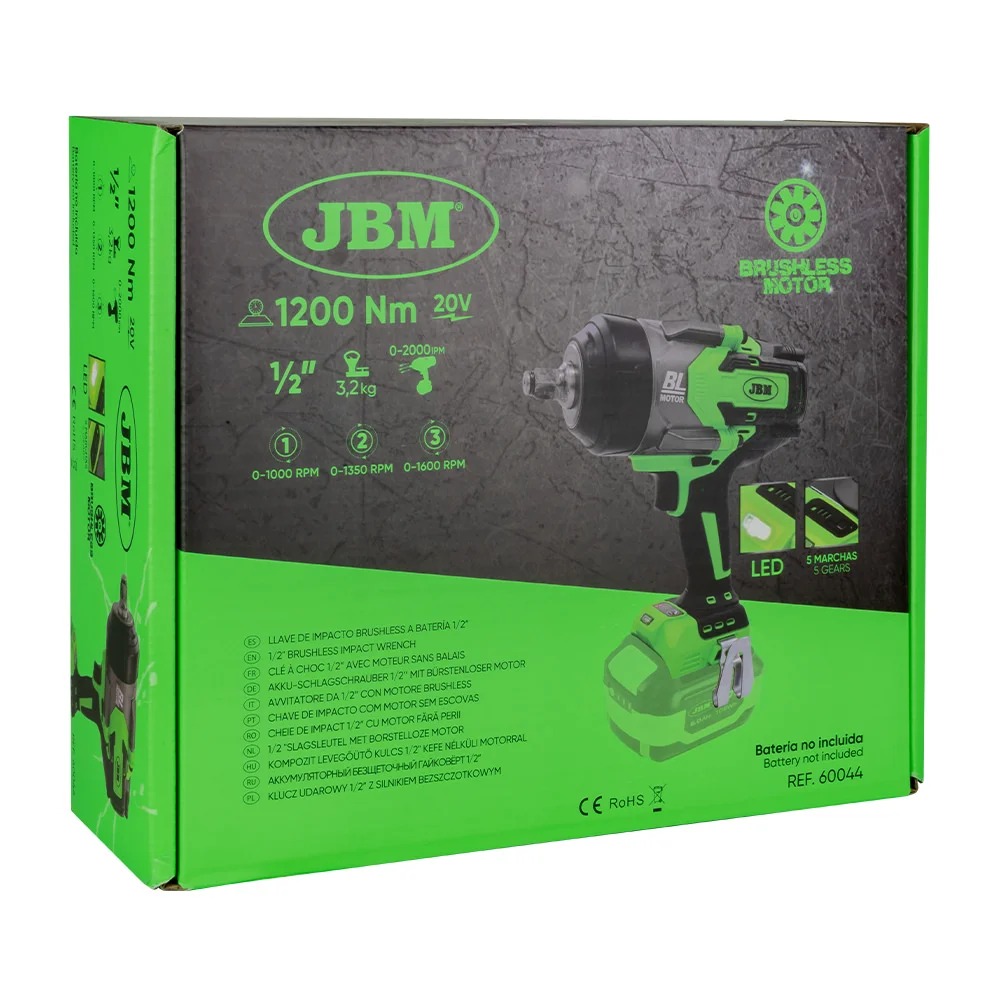 Clé à Choc 1/2" 1300 N.m Avec Moteur Brushless – Image 3