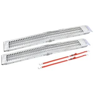 Lot de 2 Rampes de Chargement Pliables Galvanisées 1.90M 440Kgs